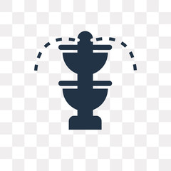 Fountain vector icon isolated on transparent background, Fountain  transparency concept can be used web and mobile