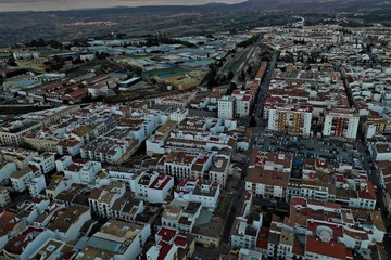 Naklejka premium Malaga und Ronda in Spanien aus der Luft