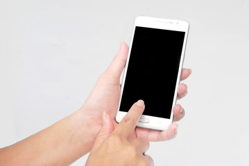 Expression in phone play,phone one,Woman hand.
