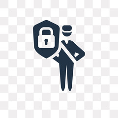 Security vector icon isolated on transparent background, Security  transparency concept can be used web and mobile