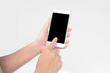 Expression in phone play,phone one,Woman hand.