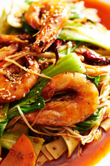 Spicy stir fried shrimp
