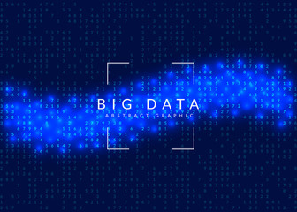 Fototapeta premium Big data background. Technology for visualization, artificial intelligence, deep learning and quantum computing. 