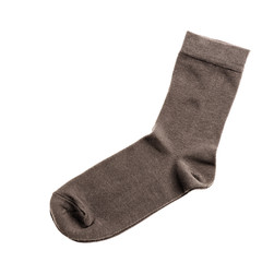 Brown socks on a white background