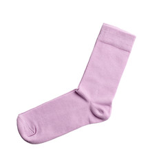 Pink socks on a white background