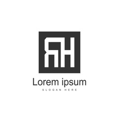 Initial Letter RH Logo Template Vector Design