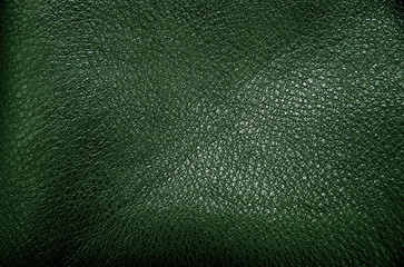 Green leather background texture