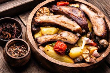 Delicious roasted ribs