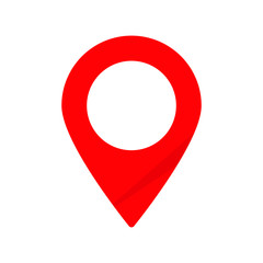 Pin icon vector. Location sign Isolated on white background. Navigation map, gps, direction, place, compass, contact, search concept. Flat style for graphic design, logo, Web, UI, mobile app