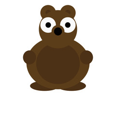 Brown Bear Cute Animal Cartoon Character For Kids