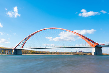 Bugrinsky Bridge over the River Ob, Novosibirsk, Russia