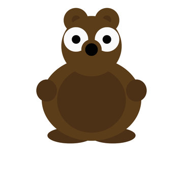 Brown Bear Cute Animal Cartoon Character For Kids