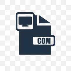 Com vector icon isolated on transparent background, Com  transparency concept can be used web and mobile