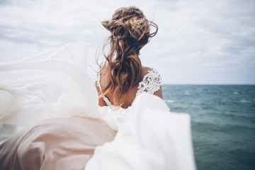 Bride in a wind