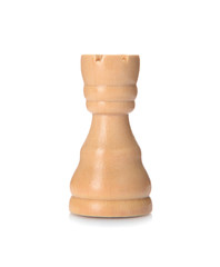 Chess piece on white background