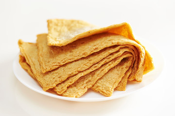 Fish cake on white background 