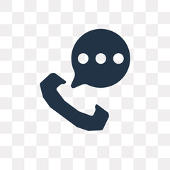 Phone call vector icon isolated on transparent background, Phone call  transparency concept can be used web and mobile