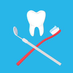 Teeth whitening concept. Tooth become white in dental clinic