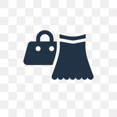 Shopping bag vector icon isolated on transparent background, Shopping bag  transparency concept can be used web and mobile