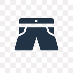 Shorts vector icon isolated on transparent background, Shorts  transparency concept can be used web and mobile