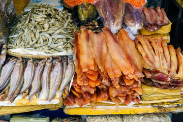  dried fish at the central market of Phnom Penh