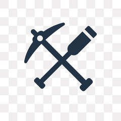 Digging Bar vector icon isolated on transparent background, Digging Bar  transparency concept can be used web and mobile