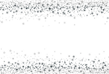 Stars scatter glitter confetti silver shine galaxy celebration party concept abstract background texture vector illustration