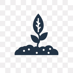 Growing Plant vector icon isolated on transparent background, Growing Plant  transparency concept can be used web and mobile