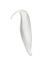 Splash of milk on white background