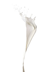 Splash of milk on white background