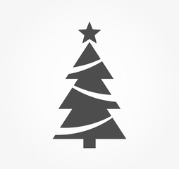 Christmas tree with star shape icon.