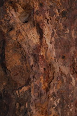 Red and brown big stone