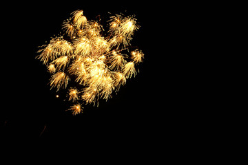 Fireworks on black background