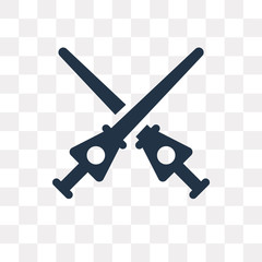 Spear vector icon isolated on transparent background, Spear  transparency concept can be used web and mobile