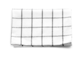 Clean kitchen towel on white background