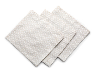 Fototapeta premium Clean kitchen towels on white background