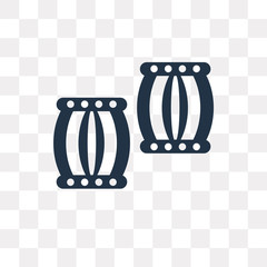 Barrel vector icon isolated on transparent background, Barrel  transparency concept can be used web and mobile