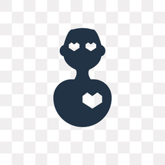 In love vector icon isolated on transparent background, In love  transparency concept can be used web and mobile