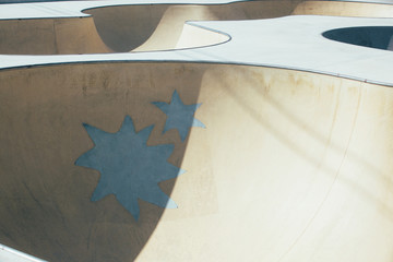 Obraz na płótnie Canvas Skate park ramp in detail
