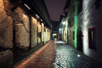 Obraz premium Katariina kaik (St. Catherine's Passage) - half-hidden walkway in old town of Tallinn, Estonia