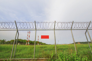 Background Net Wall Iron chain fence  Phuket Thailand
