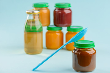 Jars of baby food