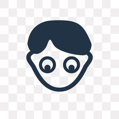 Shocked vector icon isolated on transparent background, Shocked  transparency concept can be used web and mobile