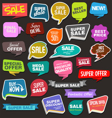 Obraz premium Modern sale banners and labels collection