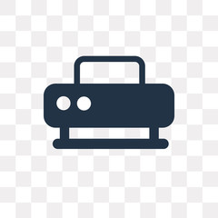 Printer vector icon isolated on transparent background, Printer  transparency concept can be used web and mobile