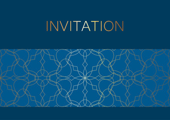 Geometric luxury pattern for invitation, griting cards