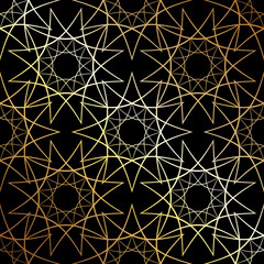 Black and gold luxury pattern. Vector illustration