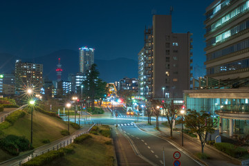 Fototapeta na wymiar 地方都市の夜景