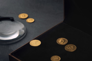 numismatics, collect old coins..