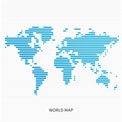 Lines world map.